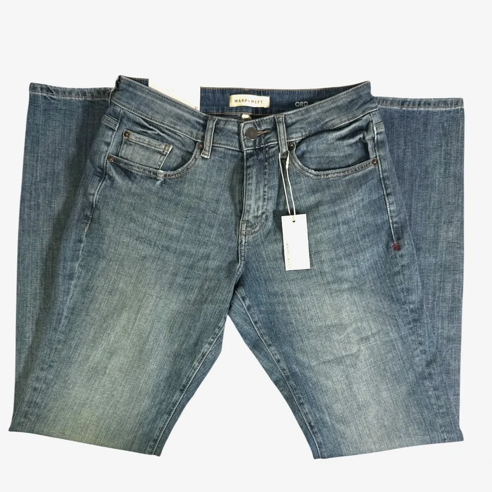 Warp + Weft ORD Chicago Straight Men's Jeans 30x34 |‎ Medium Blue Wash | NWT $78